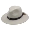 Damen Sommer Strohhut Fedora Britischer Stil Strand Sonnenschutz Panama Hut Mode Stil - M (56-58cm) / Creme