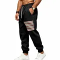 Zwarte streetwear joggingbroek voor heren met stijlvol gestreept ontwerp en comfort. - S / Zwart