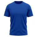 Close-up detail of blue breathable mesh quick-dry fabric, lightweight and comfortable. - S / Tops / Sapphire Blue