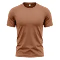 Men's summer short sleeve quick dry t shirt, raglan mesh crew neck athletic fitness top brown. - M / Tops / Brown