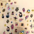 5D embossed nail art stickers retro tattoo design self adhesive manicure decals for women - American Retro Tattoo Style (5DST182)
