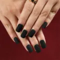 Matte Black Long Square Press On Nails Acrylic Fake Nail Tips Variant Model Option - Black