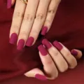 Matte dark pink square press on nails set, solid color reusable artificial false nails. - Burgundy