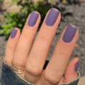 Short purple press-on nails variant, solid color classic fake nails set for daily wear. - Glue Type / JP3067 (Matte Purple)