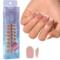 Franse nepnagels 300 stuks in doos zachte gel nageltips DIY manicure set hoofdweergave - Franse Press-On Nagels (YMS024)