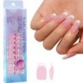 Franse neppe nagels 300 stuks doos zacht gel systeem DIY nageltips voor manicure. - Franse Press-On Nagels (YMS025)