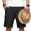 Pantaloncini sportivi casual da uomo estivi larghi pantaloncini da basket con zip nero - Taglia S / Nero