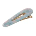 Detailansicht der Acetat geometrischen MarmorMuster Haarklammer, blaue rosa Haarspange - Blau