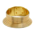 Goldenes mehrschichtiges afrikanisches Halsring Choker auffälliger Statement Schmuck Detail - Gold