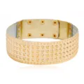 Goldene Nieten Choker Halsband Detail, breite Punk Rock Halskette mit Druckknöpfen. - Niete Gold