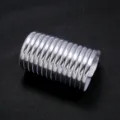 Silver Coiled Layered Bracelet Shiny Metallic PU Bangle Fashion Punk Style - 14 Rows Smooth Silver