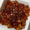Detailed shot of retro brown square acrylic beads, 6x7mm DIY jewelry making loose charms. - Small Square (Style 04) / 1 Piece (6x7mm)