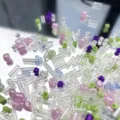 DIY perline di conteria e perle tubolari colorate mix per creazione di gioielli artigianali - Viola e Verde