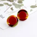 Acrilico colorato a righe rotondo orecchino DIY ciondolo componente gioiello accessorio fatto - Rosso