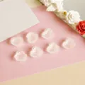 Matte frosted white tea rose resin cabochons DIY handmade jewelry earring accessories - Large White