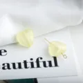 DIY heart-shaped glitter beads jewelry accessories for handmade earrings and crafts. - Heart / Yellow