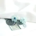 Gelee Farbe Glitzer Blume Harz Ohrringe Anhänger DIY Handgemachte Schmuck Zubehör im Großhandel - Seeblau