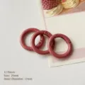 Rosa 25mm runder Federring Metall Schlüsselanhänger Haken Tasche Charms Zubehör Detailansicht - Fleischrosa