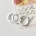 Weiß lackierte runde Federringe, 25 mm Außenmaß, 17 mm Innenmaß Schlüsselanhänger Zubehör. - Weiß
