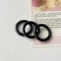 Schwarzer runder Federring Karabiner Schlüsselanhänger 25mm Metall Taschen Schnalle DIY. - Schwarz