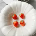 Perline di vetro sfuse a forma di fragola per la creazione di gioielli fai da te. - Stile 01 Fragola Arancione / 1 Pezzo (12x14mm) / Arancione