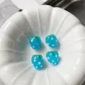 Perline di vetro fragola blu materiale fai da te creazione gioielli 12x14mm foro 1.5mm - Stile 02 Fragola Azzurro / 1 Pezzo (12x14mm) / Azzurro