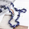 Blue irregular chip beads gemstone strand DIY jewelry making handmade accessories - 10 Pieces/Pack / Blue