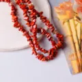 Red irregular stone beads chip beads for DIY jewelry making, crafting accessories, 6-12mm size. - Red