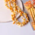 Colorful acrylic irregular stone beads DIY jewelry accessories for handmade earrings detail views - Yellow