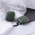 Orecchini a lobo quadrati in resina verde, accessori di gioielli fatti a mano geometrici semplici. - Verde