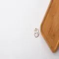 Ciondolo gatto smaltato in lega accessorio gioielli DIY per orecchini e creazione fai da te. - Gatto Piccolo (9#) / 1 Pezzo/Confezione / Bianco