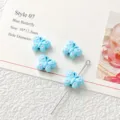Blue butterfly charm DIY bead detail showing compact alloy size and hole diameter. - Blue