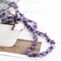 Purple irregular crystal chip beads strand DIY handmade jewelry accessories making material charm - 10 Pieces/Pack / Purple
