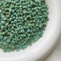 Perline di rocaille verde vintage 4x4mm distanziatori per la creazione di gioielli fai da te - Stile 10 / 10 Pezzi/Confezione