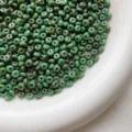Perline di rocailles verde vintage distanziatori accessori per gioielli fai da te - Stile 13 / 10 Pezzi/Confezione