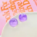 Cabochon in resina glitterata viola semi-tondi materiale fai da te per cover cellulare. - Stile 02 / Viola