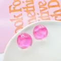 Cabochons in resina glitterata rosa rotondo DIY custodia telefono forcina accessori - Rosa