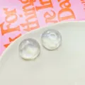 Cabochon in resina trasparente con glitter effetto cielo stellato per accessori bijoux DIY - Bianco trasparente