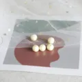 Perline tonde opache in resina e spilli di metallo accessori per gioielli fai da te per progetti. - Giallo