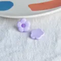 Ciondoli fiori in PVC viola patch DIY per orecchini accessori per capelli creazione gioielli - 03# Piccola Fiore Viola Chiaro