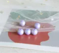 Perle rotonde in acrilico opaco viola per accessori di gioielli fatti a mano fai da te. - Viola
