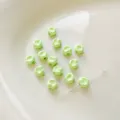 Green alloy loose beads 5x5mm for DIY jewelry making, handmade phone chains and bracelet accessories - Green