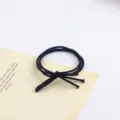 Elastico per capelli nero minimalista, fascia in tessuto morbido per dettaglio di acconciatura. - Stile 3 / 5 Pezzi/Pacchetto