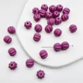 Perline zucca in ceramica opaca viola 9x10mm per braccialetti fai da te e collane. - Perlina Zucca Viola / 1 Pezzo (9x10mm) / Viola