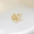 Dettaglio anellini di salto oro, 0.6x5mm piccoli anelli aperti per accessori di gioielli fai. - 5mm (50 Pezzi/Confezione) / oro vero