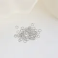 Silver metal jump rings for handmade DIY jewelry making, 0.5x4mm connecting rings. - 4mm (50 Pieces/Pack) / Platinum