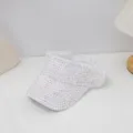 Gorra de sol de verano con pedrería brillante, visera abierta brillante para mujer. - Blanco Roto (3#)