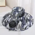 Unisex καπέλο ηλίου παραλλαγής με ηλιακό ανεμιστήρα για υπαίθριες δραστηριότητες. - Monos Kepelos (Xoris Anemistira) / Παραλλαγή Λευκό