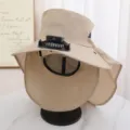 Chapeau de pêche anti-UV d'été unisexe avec mini ventilateur et protège-nuque pour extérieur - Chapeau Unique (Sans Ventilateur) / Kaki