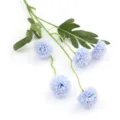 Fausse fleur artificielle chrysanthème pompon bleu tige unique pour décoration de maison. - Bleu